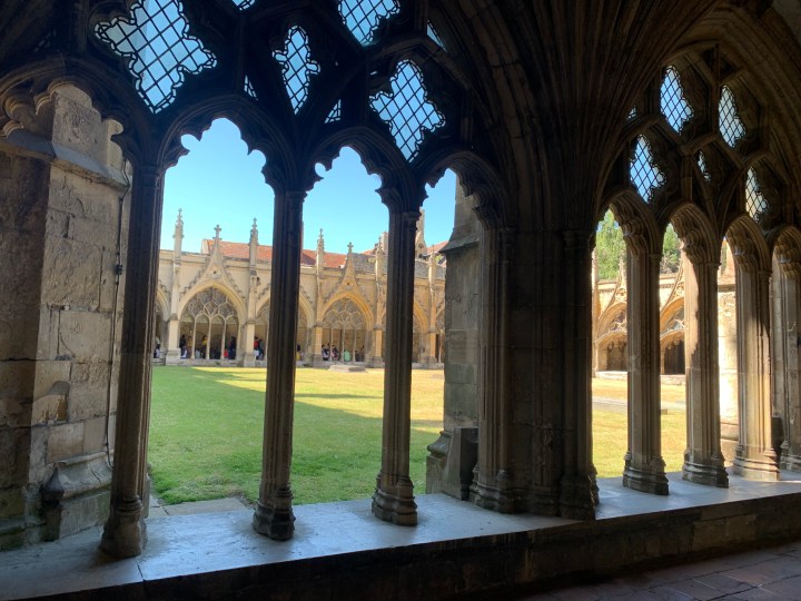 inside canterbury cathedral - courtyard
