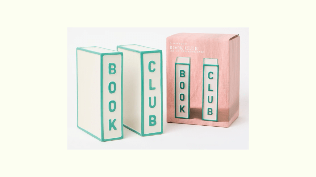 Book Club Ceramic Bookends from Oliver Bonas