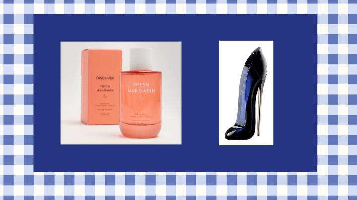Marks and Spencer perfume dupe - Fresh Mandarin and Carolina Herrera Good Girl